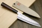 Yoshihiro Hammered Super Blue Steel Stainless Clad Gyuto Japanese Chef Knife