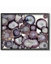 Grey And Purple Abstract Geode by Third and Wall Framed Art