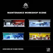 1/64 Diorama Car Garage Model LED Lighting Repair Workshop Scene Display Model