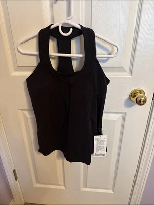 Lululemon Women's Size 10 Throwback Scoop Neck Tank Top Black