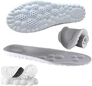 [Yanmide] Ultra Comfort Insoles - Cloud 4D Insoles - Revolutionary Orthopedic Insole - Plantar Fasciitis Feet Insoles - Shock Absorption Inserts Arch Insoles (Men 9-10.5/Women 10.5-12, 1Pair Gray)