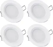 Motorhome Boat 12V LED Recessed Ceiling Lights, 4 Pack Dimmable 3W 3200K Aluminum