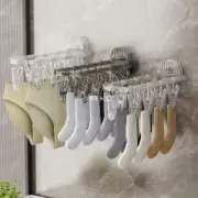 Plastic Socks Drying Rack Wall Mounted Towel Hung Hook for Balcony