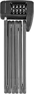 ABUS Bordo Lite 6055C Folding Lock - with SR Bracket - Extra-Light Combination Lock, Ideal for Road Bikes - ABUS Security Level 7-60 cm - Black