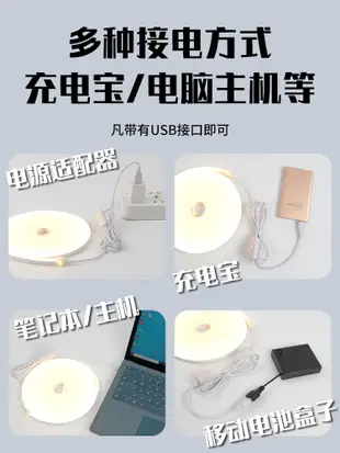 usb充電款氛圍燈電池手辦自粘插電臥室床頭電視機背景led燈條 (2折)