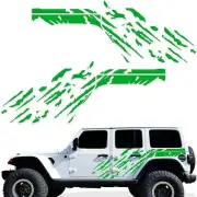 Custom Vinyl Decal Wrap Kit for 4D 2018-2021 Jeep Wrangler Rubicon SPLASH GREEN (for: Jeep)