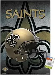 NFL New Orleans Saints - Helmet 16 Wall Poster with Push Pins