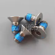 4pcs M5 x 10 mm Titanium Ti Screw Bolt Allen Hex Socket Flat Head Thread Locker
