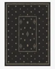305' x 425' | Machine Washable Runner Rug | Kid & Pet Friendly | Indoor Rug | Alma Soft Black Flatwoven Rug | Ruggable