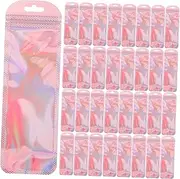GAROZATION 100pcs Resealable Jewelry Bags with Zipper Lock Portable Small Jewelry Pouches for Earrings Necklaces Rings Durable Tear Resistant Packaging for Small Business and Personal Use