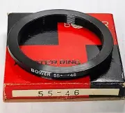 55-46mm Step-Down Lens Filter Converter Adapter Ring 55mm-46mm Metal 55-46 Bower