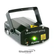 Beamz Apollo Multipoint Laser Effect Red Green Sound Activated Compact Star Sky