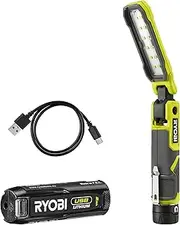 [RYOBI] 4V USB-Lithium RLI4-120G Foldable 650 Lumens Rechargeable Battery Stablelight with 1 x 4V 2.0Ah Lithium Battery and Charger