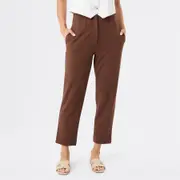 &me Women's Tapered Pants - Dark Brown