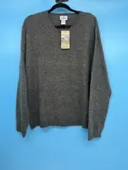 NWT Joe's Outdoor Men's Gray V-Neck Knit Lambswool Sweater Size: XL
