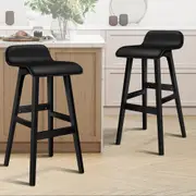 2x ALFORDSON Bar Stools Samuel Dining Chair All Black