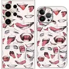 Demon Tongue Waifu Faces Piercings Case Cover Silicone / Shockproof / MagSafe