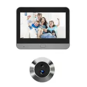 Smart Tuya 3MP 2.4G WiFi Door Camera Automatic Sensing Door Eye Camera Digital Door Viewer Wireless Doorbell Home Silver