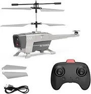 Rc Helicopter 3.5Ch Remote Control Plane 2.4G Hovering Obstacle Avoidance Airplane Aircraft Flying Toy for Kids Easy Install -Gray