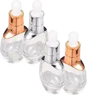 Glass Dropper Bottles 4pcs Essential Oil Bottles Travel Sub Leakproof Multi-use Random