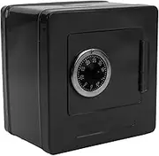 Eacam Secure Metal Password Box, Spacious Money Storage Box, Cash Can, Keys, Checks, Lock Box for Money Storage Lockers (Black)