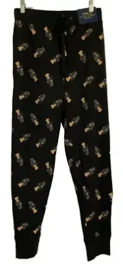 Polo Ralph Lauren NWT Child's Black Tuxedo Bear Black Sleepwear Jogger Pant Sz S