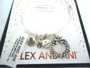 Alex and Ani HOLIDAY WREATH Russian Silver Charm Bangle New W/Tag Card & Box