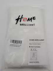 Home Brilliant Side Lights Front Door Curtains Entry Way Decor White Semi Sheer