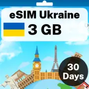 eSIM Ukraine - 3 GB - 30 Days - Travel eSIM | QR code activation