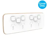 Clipsal Iconic Essence Quad Powerpoint + Extra Switch Skin Arctic White