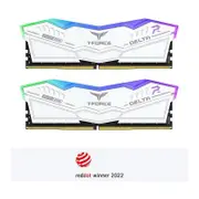 Team T-Force Delta RGB 32GB(2x16GB) DDR5-6400 Memory - White [FF4D532G6400HC32ADC01]