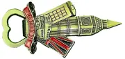 Bottle Opener, Fridge Magnet "LONDON-BIG BEN" Keep Handy in case of Emergency!
