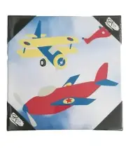 Canvas Airplane Wall Art Decor Picture Blue Red Kids SA Studio Avation