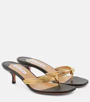 [Aquazzura] Aquazzura Essential 50 metallic mules AU 4.5 metallic