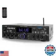 Pyle Wireless Bluetooth Home Stereo Amplifier- Multi-Channel, 200W Power Ampl