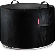 SheeChung Fire Pit Cover for Solo Stove Yukon 27" Outdoor Smokeless Firepit-Small Round Shelter Waterproof 600D Fabric,Air Vents,Anti UV&Tear Resistant-Fit for 23-28 inch Gas Fire Pits Table 28"Dx18"H