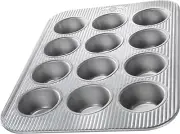 USA Pan Bakeware Muffin Pan, 12-Well, Bakeware Nonstick Aluminized Steel