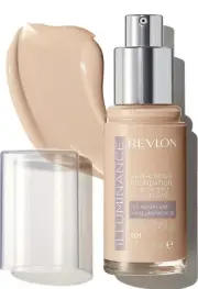 NEW Revlon ILLUMINANCE 201 Skin-Caring Foundation 5%Squalane Hyaluronic Acid 1oz