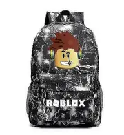 New Roblox Backpack Kids School Bag Students Bookbag Travel Bag Gift Black lightning