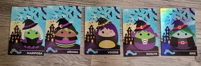 Squishmallow Trading Card Lot Of 5 Halloween Witch Characters One Halo/Foil