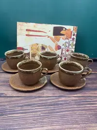在飛比找樂天市場購物網優惠-歐式咖啡杯套裝日本柴燒咖啡杯碟套裝紅茶杯綠茶杯