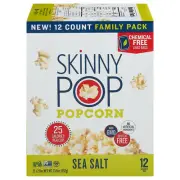 SkinnyPop Gluten-Free Sea Salt Microwave Popcorn, 2.8 oz, 12 Count