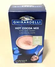 Ghirardelli Hot Cocoa Mix with Semi-Sweet Chocolate Chips 8 - 1 oz packets 09/25