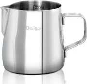 Dailyart Milk Frothing Pitcher 8 Oz/250ml - 304 Stainless Steel Sliver