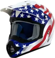 AFX FX-17 Flag Helmet Motorcycle Street Bike Dirt Bike