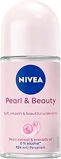 NIVEA Pearl and Beauty Roll-On Deodorant 50ml | Anti-Perspirant Deodorant for Women | 48-hour Protection from Sweat & Body Odour | With Black Pearl Extracts | Long-Lasting Fragrance