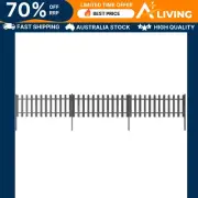 Picket Fence with Posts 3 pcs WPC 600x60 cm Outdoor Garden Fencing Privacy 42826