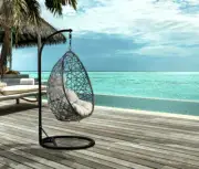 HALLI OUTDOOR POD CHAIR SWING SEAT EGG CHAIR HANGING CHAIR PE WICKER