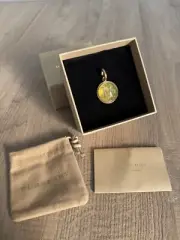 Burberry Gold Marbled Resin “Mimosa” / “N” Alphabet Charm In Box MSRP $120