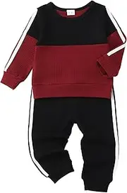 [Renotemy] Toddler Baby Boy Clothes Winter Infant Boy Outfits Sweatsuit Pants Set Little Boys Clothing 12 Month To 5T